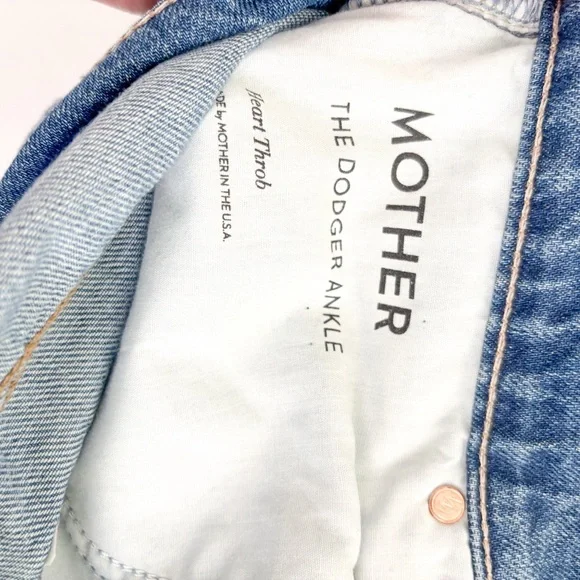 MOTHER Dodger Ankle Blue Flare & Wide Leg Jeans - Picture 11 of 11